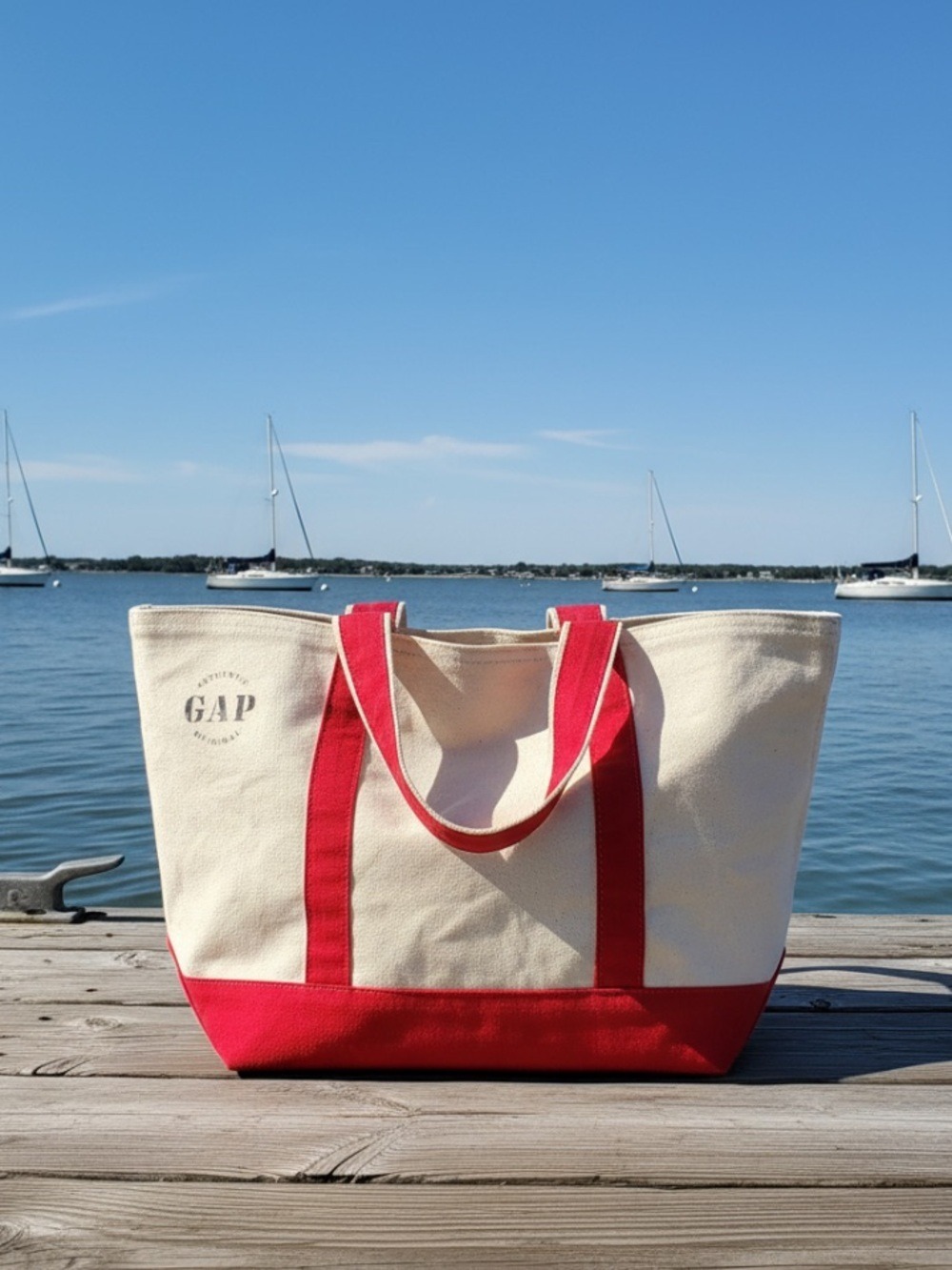Gap Canvas Shopper Medium Tote Bag in Tomatoe Sauce